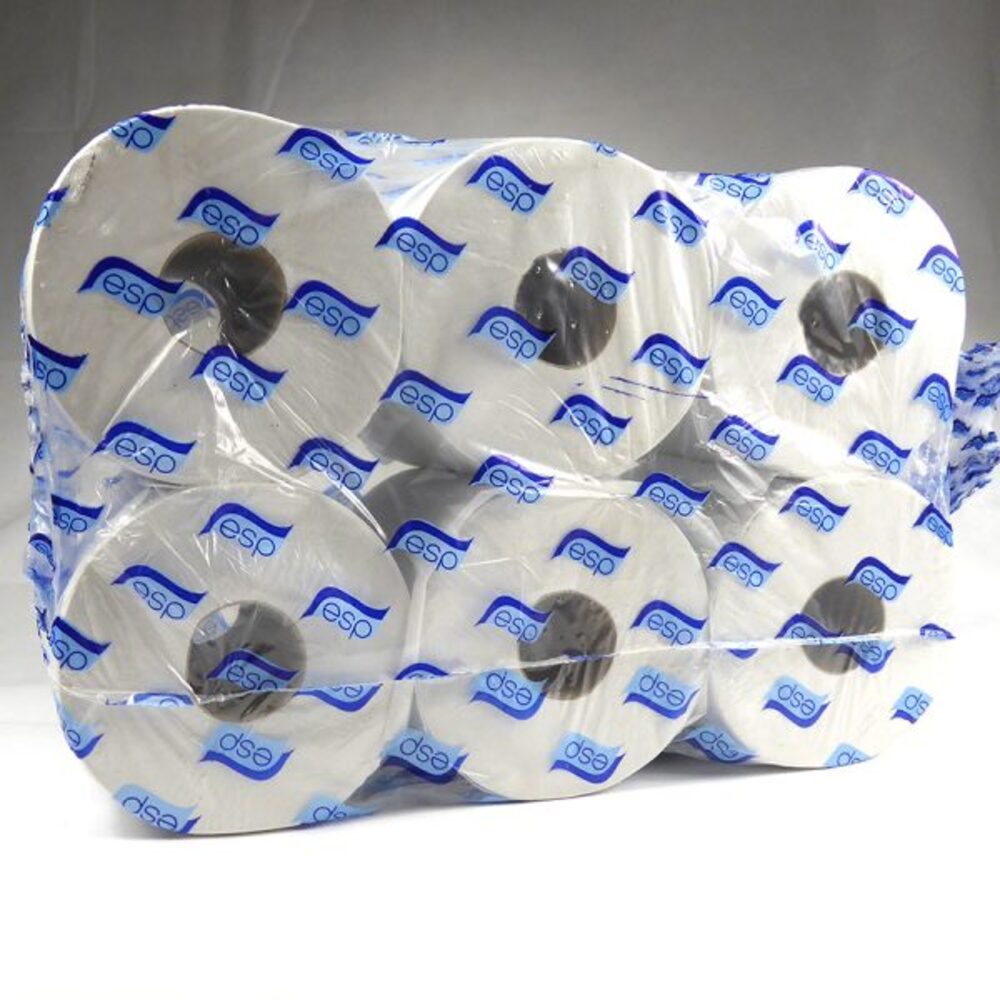 White Centre Feed Rolls 2 Ply – Pack 6 x 125m