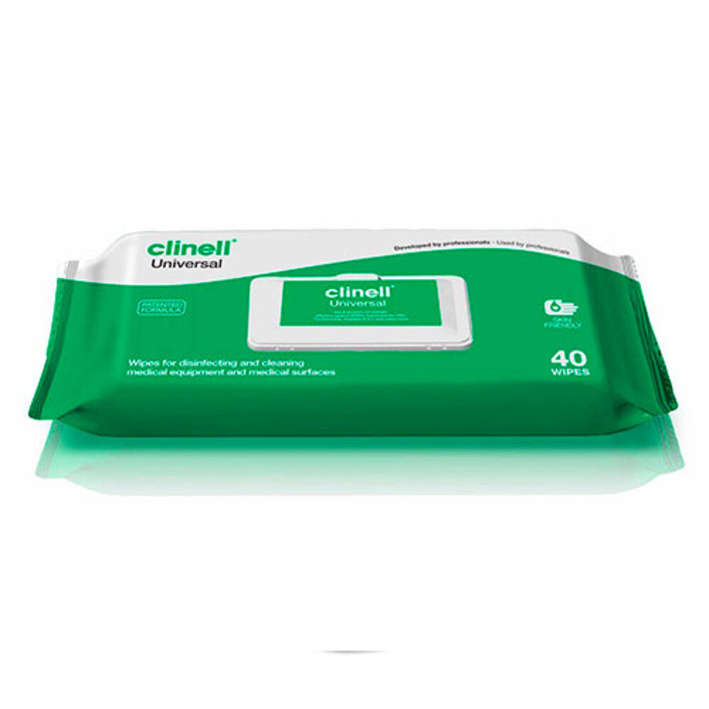 Clinell Antibacterial Wipes - 40 Wipes