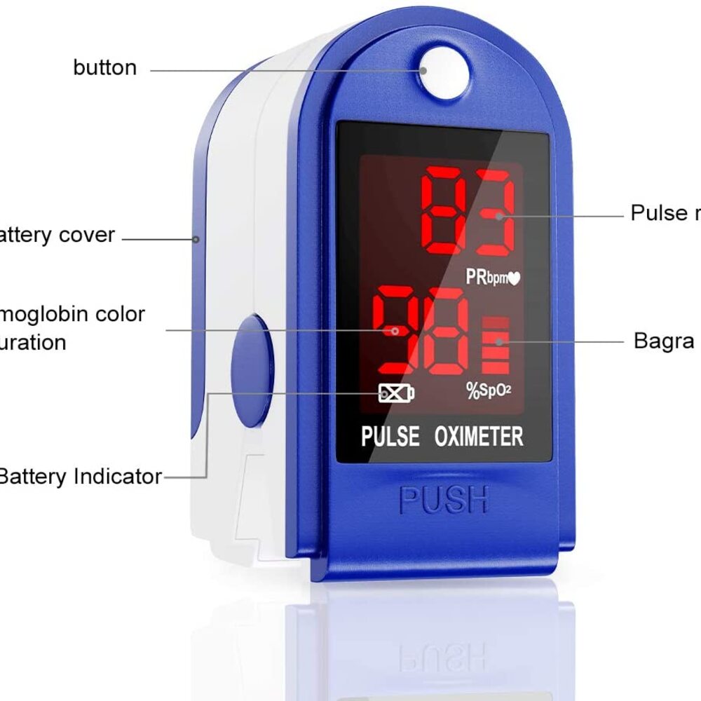Blood O2 Monitor Pulse Oximeter, Blood Oxygen Saturation Monitor, Heart Rate Monitor ...