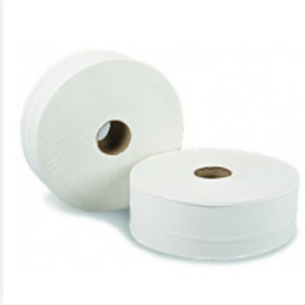 Jumbo Toilet Rolls 3” Core 400m 2Ply White – Pack of 6