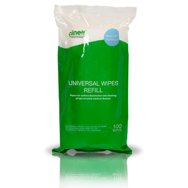 Clinell Antibacterial Wipes - Tub of 100 Wipes Refill